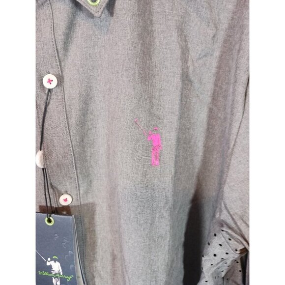 William Murray Stretch Golf Button Down Long Sleeve Gray Men's Shirt Size XL NWT - Picture 6 of 6